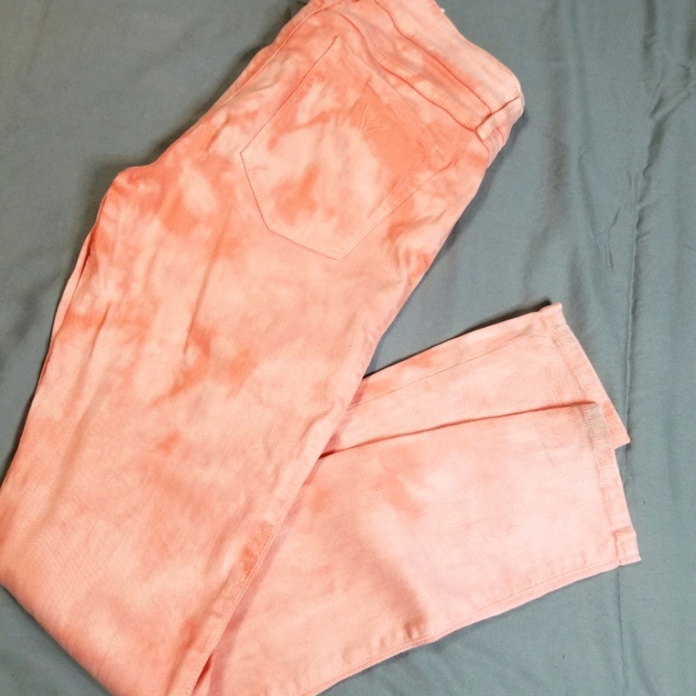 Pink acid wash Guess jeans